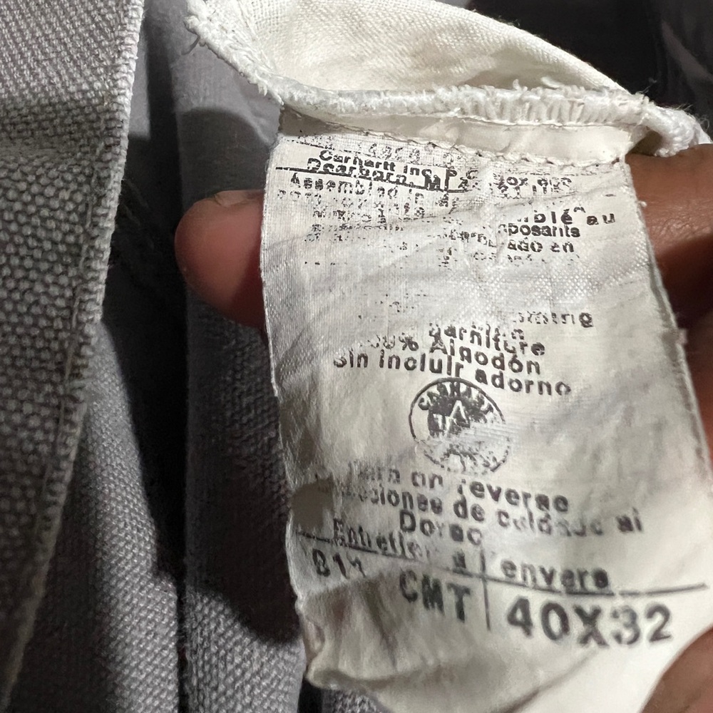 Carhartt B11 Carpenter 40x32 Cement Color Cotton Pants - Picture 4 of 11